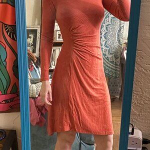 Gilli Stitch Fix Exclusive Orange Side Ruching Mini Dress. NWT. Size M